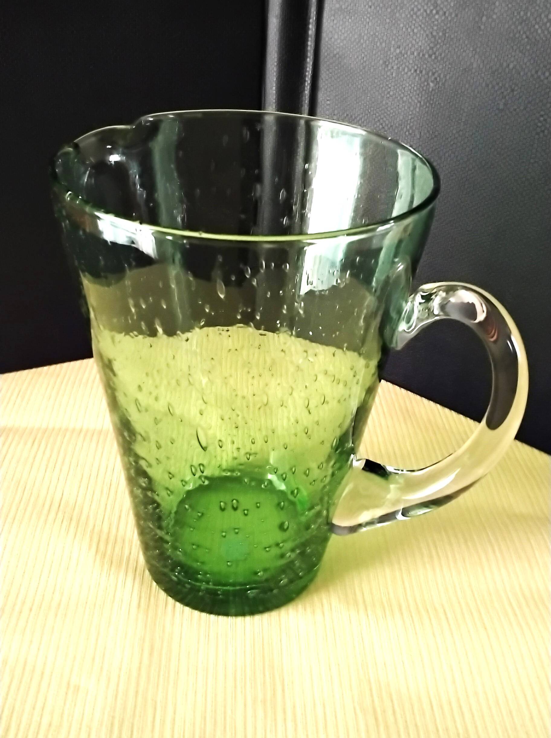 Water carafe, bubbled glass jug