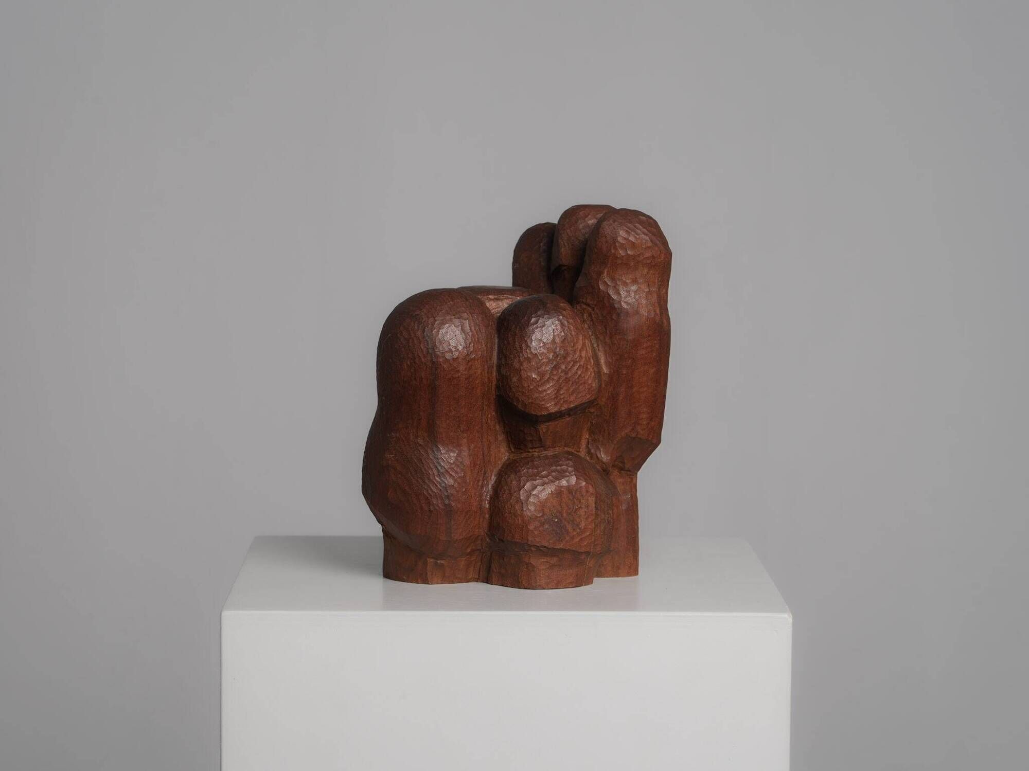 Abstract carved wood sculpture, Netherlands, 1980s