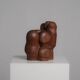 Abstract carved wood sculpture, Netherlands, 1980s