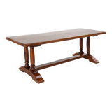 Table à manger monumentale du monastère en chêne français du XIXe siècle
