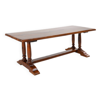 Table à manger monumentale du monastère en chêne français du XIXe siècle
