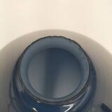 Blue opaline cone pendant light