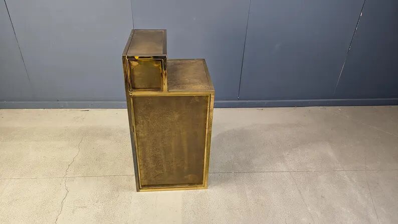 Vintage brass bar counter by Belgochrom, 1970s