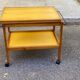 Scandinavian extendable solid wood side table folding 1980