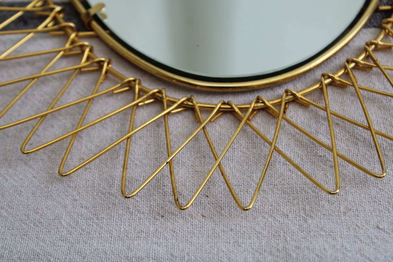 Gilded metal mirror