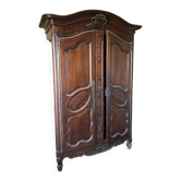 Grande armoire provençale noyer massif sculptée – 150x80x264 cm