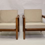 Pair of 60s Scandinavian style armchairs
