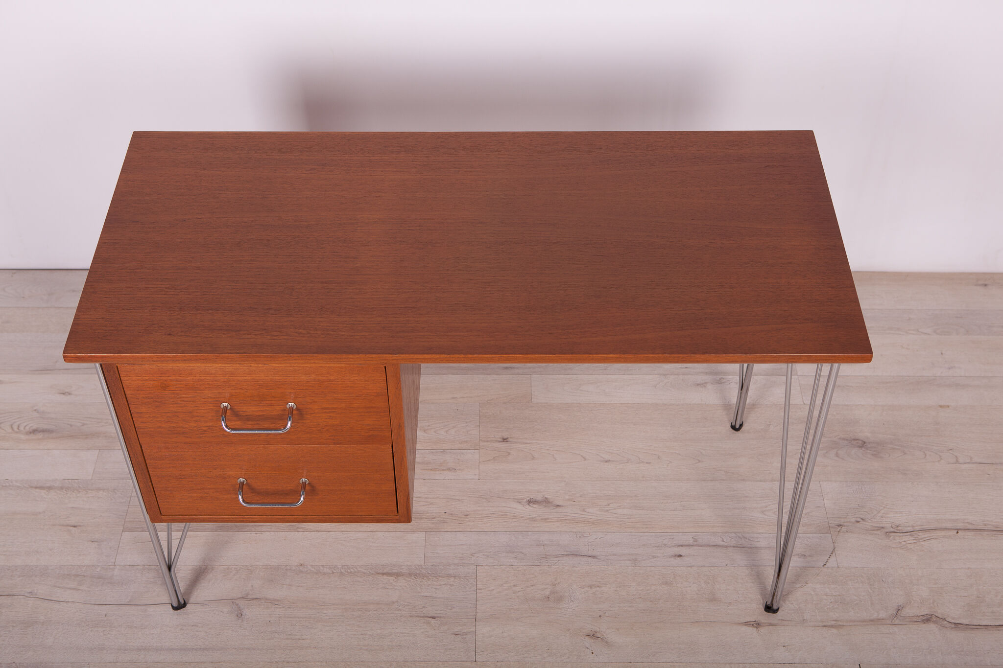 Mid-century danish teak & chrome desk, 1960s