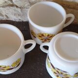 Small Vintage Opaline Coffee Cups