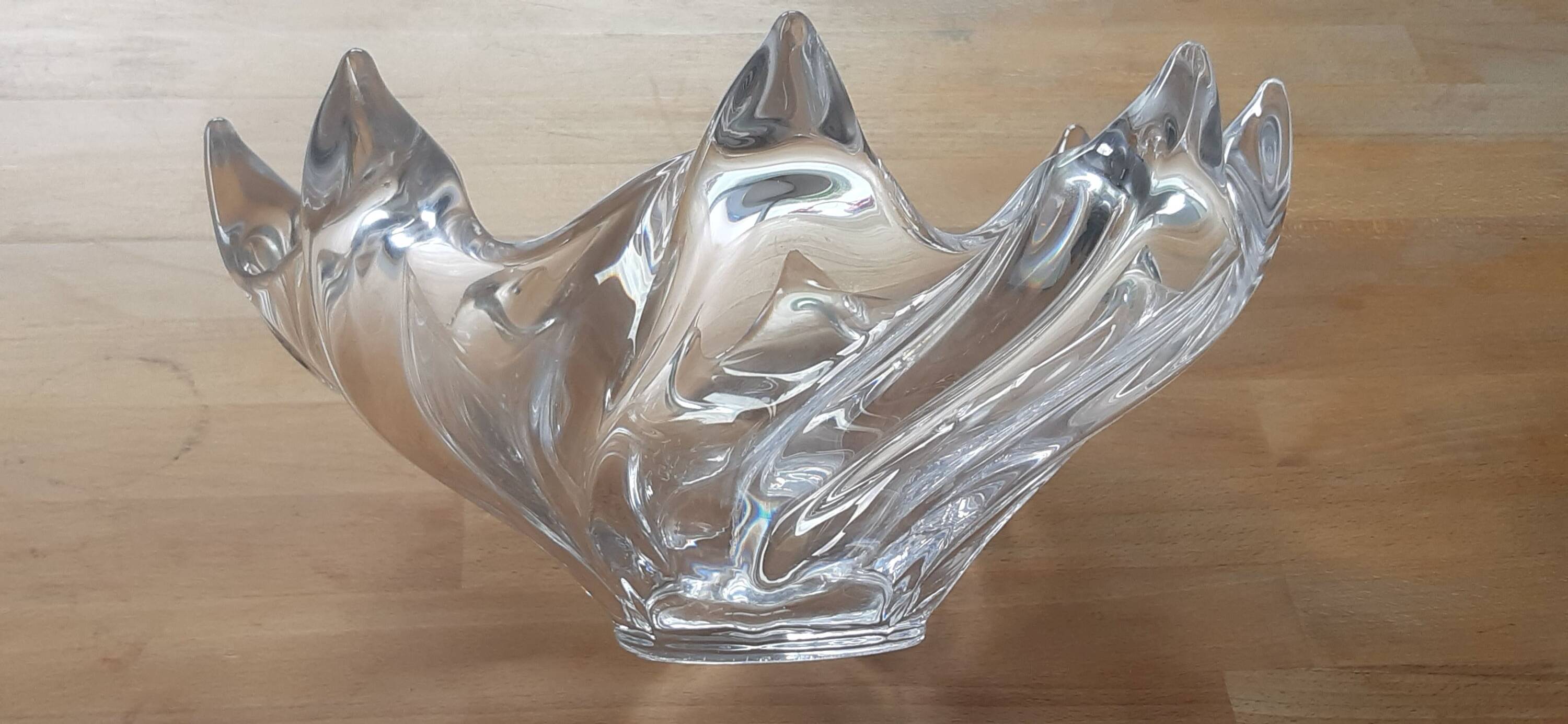 Antique fruit bowl from Vannes art crystal factory