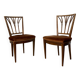Chaises de salle à manger ou d'appoint vintage éclectiques Regency en chêne et velours en épi de blé