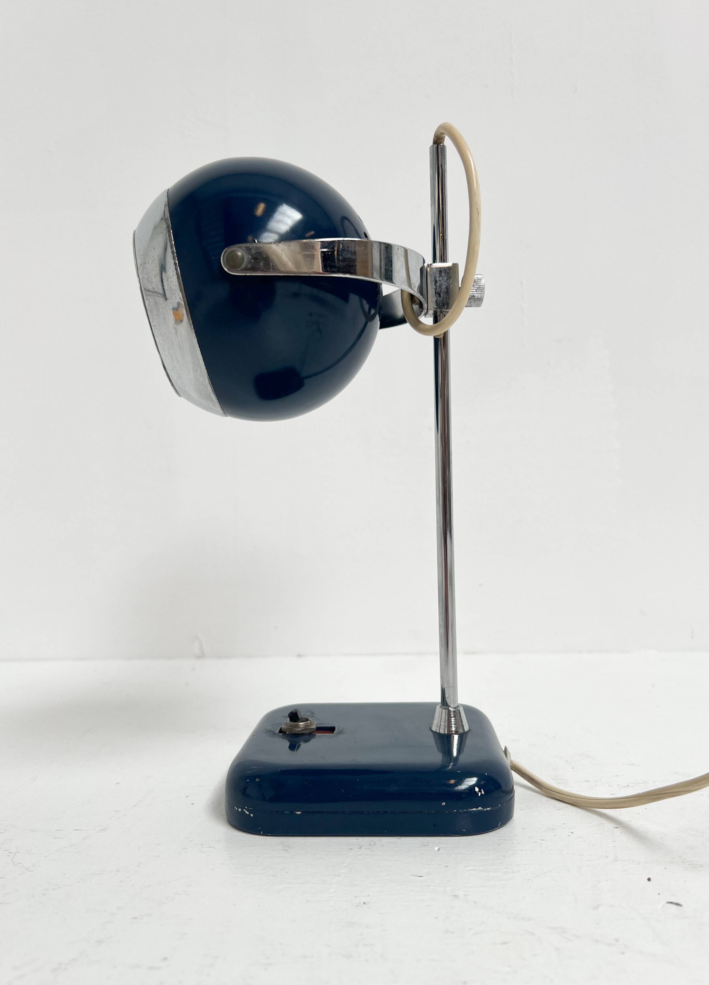 Lampe de table bleue Space Age, années 1960