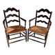 Pair of brutalist armchairs