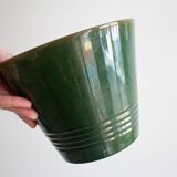 Green ceramic ADCO planter / flower pot, Vintage Dutch ceramic