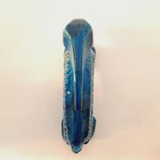 Rabbit statue, vintage, Aldo Londi for Bitossi, Rimini blue series