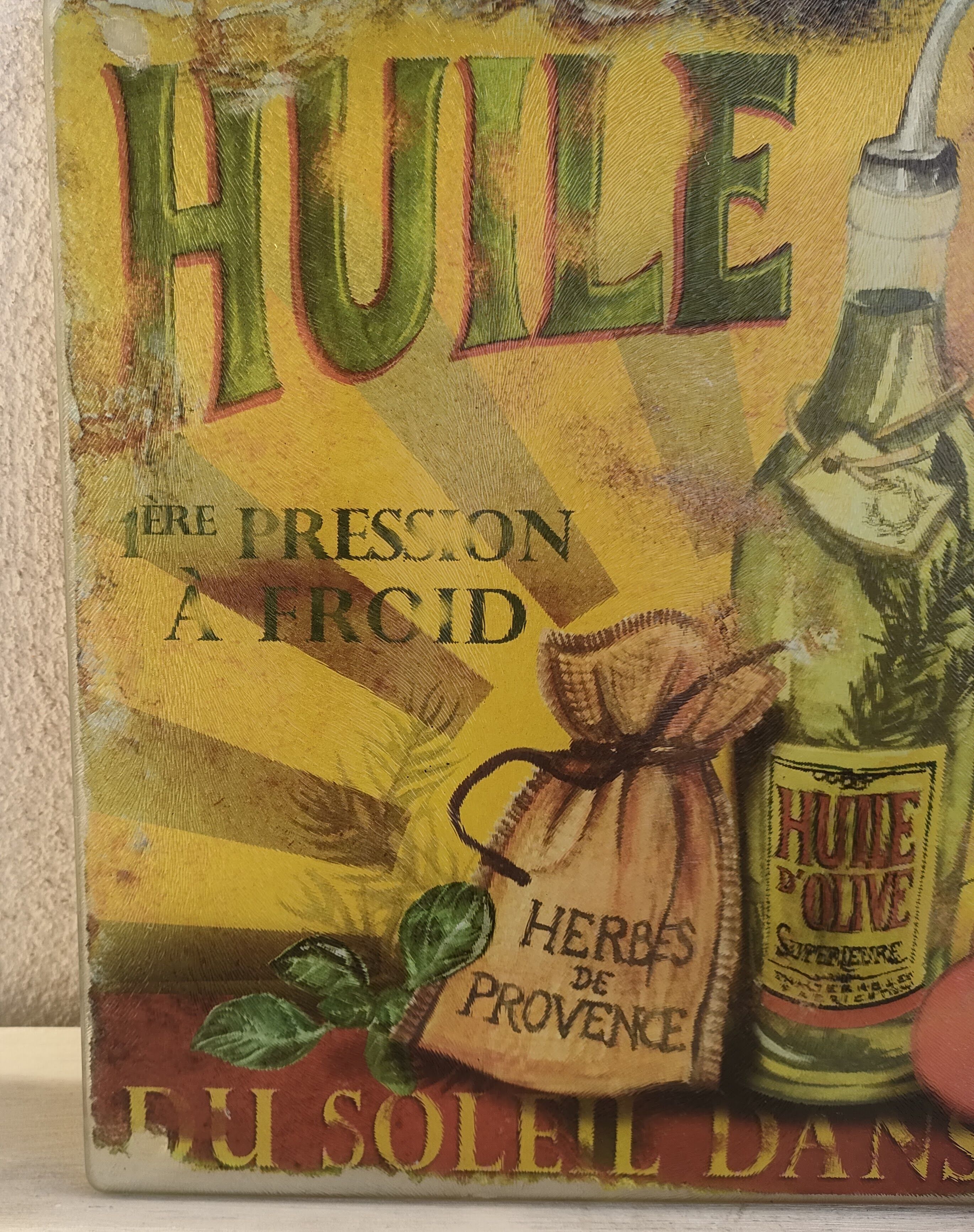 Vintage glass cutting board