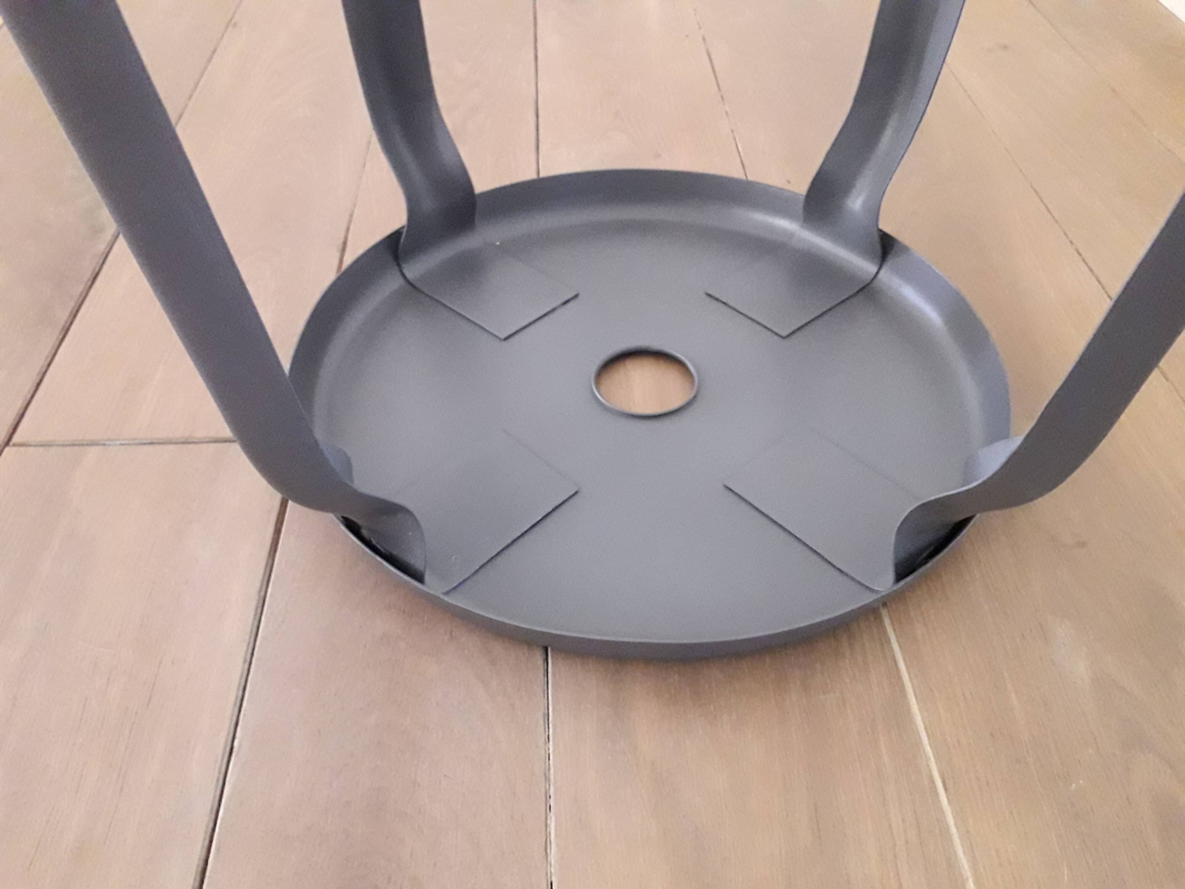 Industrial stool in crude steel