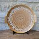 Vintage serving dish for cakes in Niderviller stoneware, Fauve model from the 1960s.