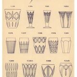 Baccarat vase art déco en cristal taillé fleurs 1933 modèle f3055