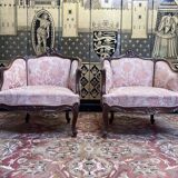 Paire de fauteuils Louis XV - Rocailles