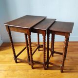 Antique wooden nesting table