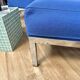 Paire de chauffeuses design tissu bleu