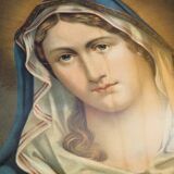 Painting Golden frame Virgin Mary immaculate heart