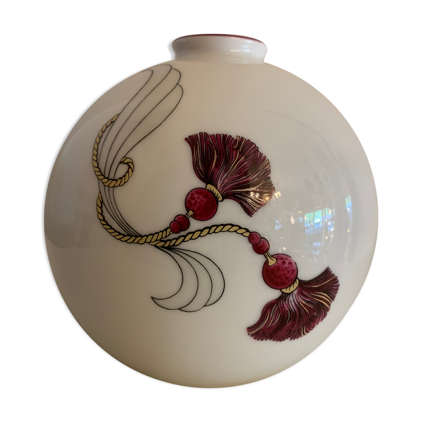 Tharaud Limoges porcelain ball vase