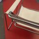 Fauteuil vintage style Marcel Breuer en cuir blanc