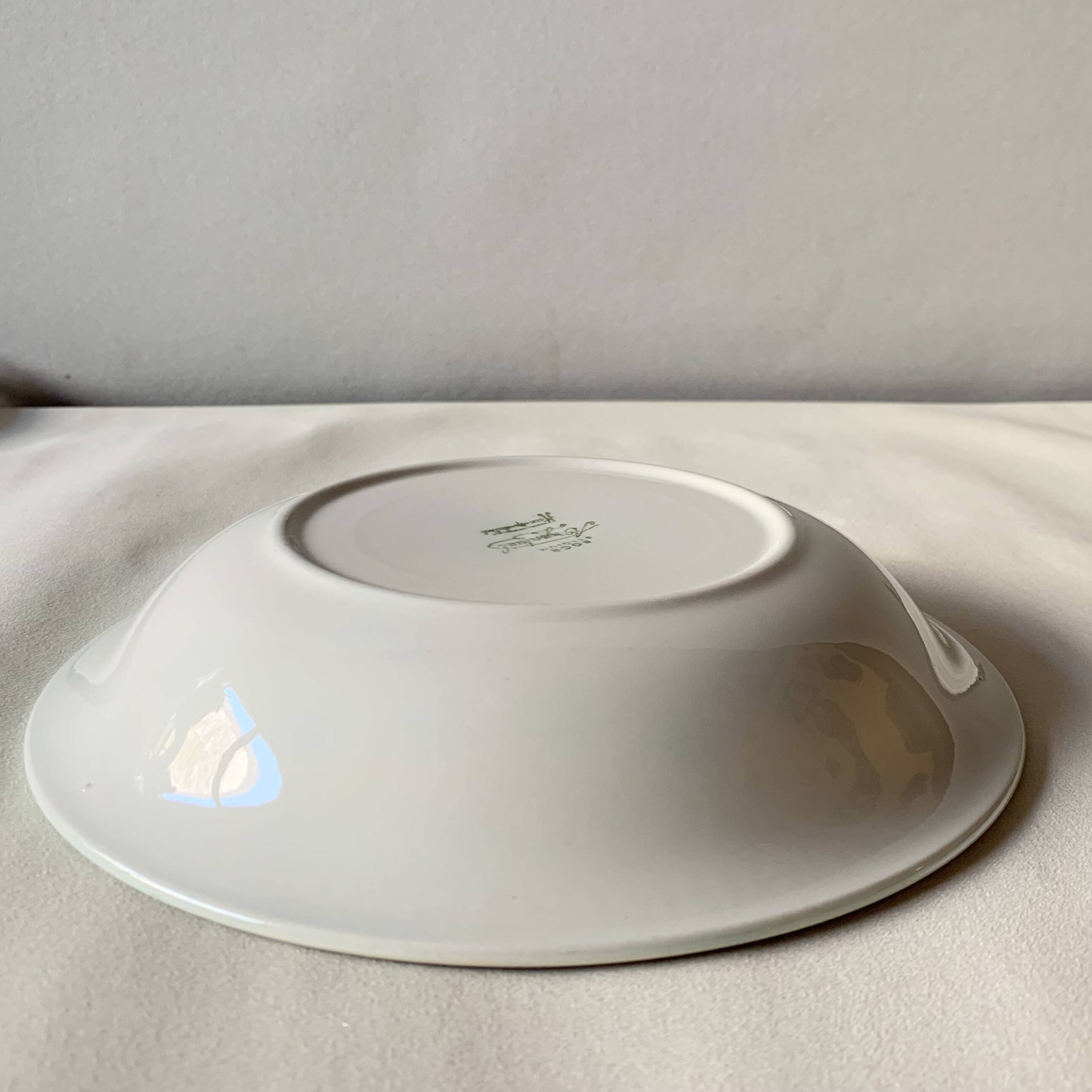 Set of 12 boch la louvière soup plates - argenteuil series