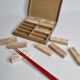 Set of 12 veined onyx knife rests, original box from the 1970s.