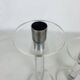 Pair of vintage plexiglass and chrome metal candlesticks