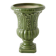 Vase Médicis, cache-pot vintage en céramique vert olive