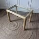 Table basse rotin doré