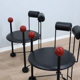 1980s authentic Memphis Era post modern chairs set of 4