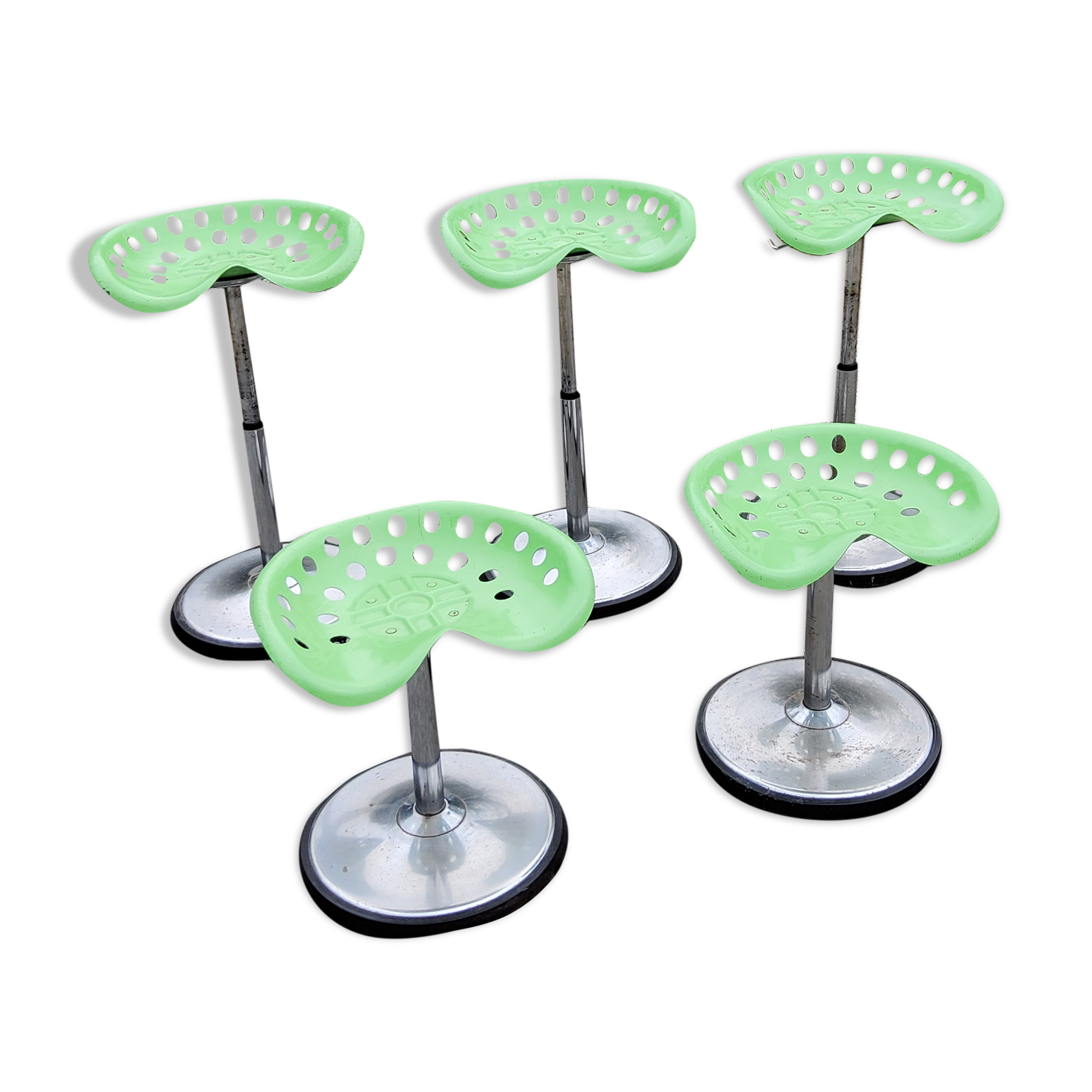 Set of 5 stools "reaper" by Etienne Fermigier Mirima editor 1970