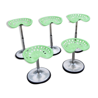 Set of 5 stools "reaper" by Etienne Fermigier Mirima editor 1970