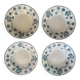 Deep plates Sarreguemines geranium model in blue 1900.