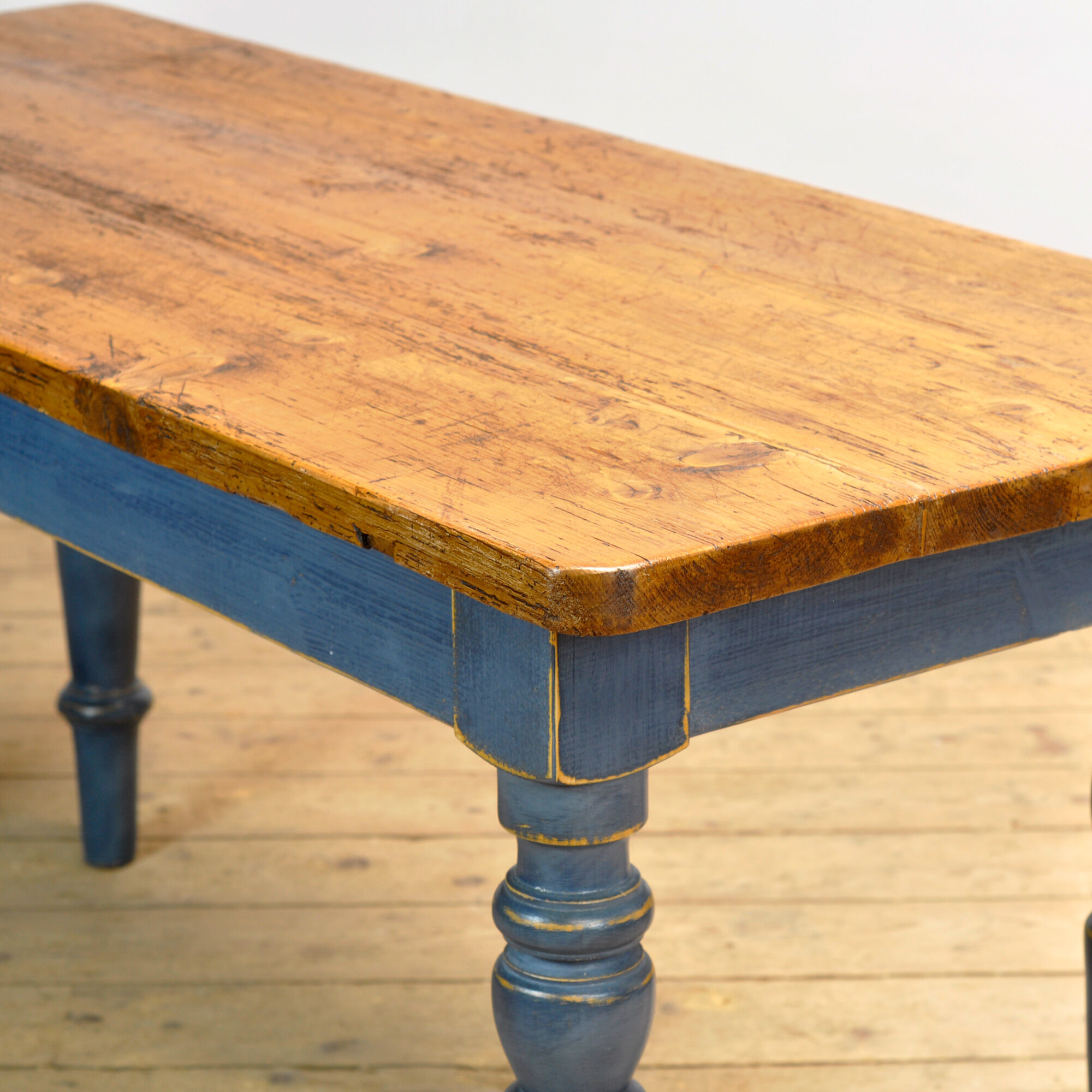 Pine table with old top
