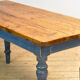Pine table with old top