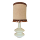 Grande lampe en verre teinté années 70's vintage avec abat-jour