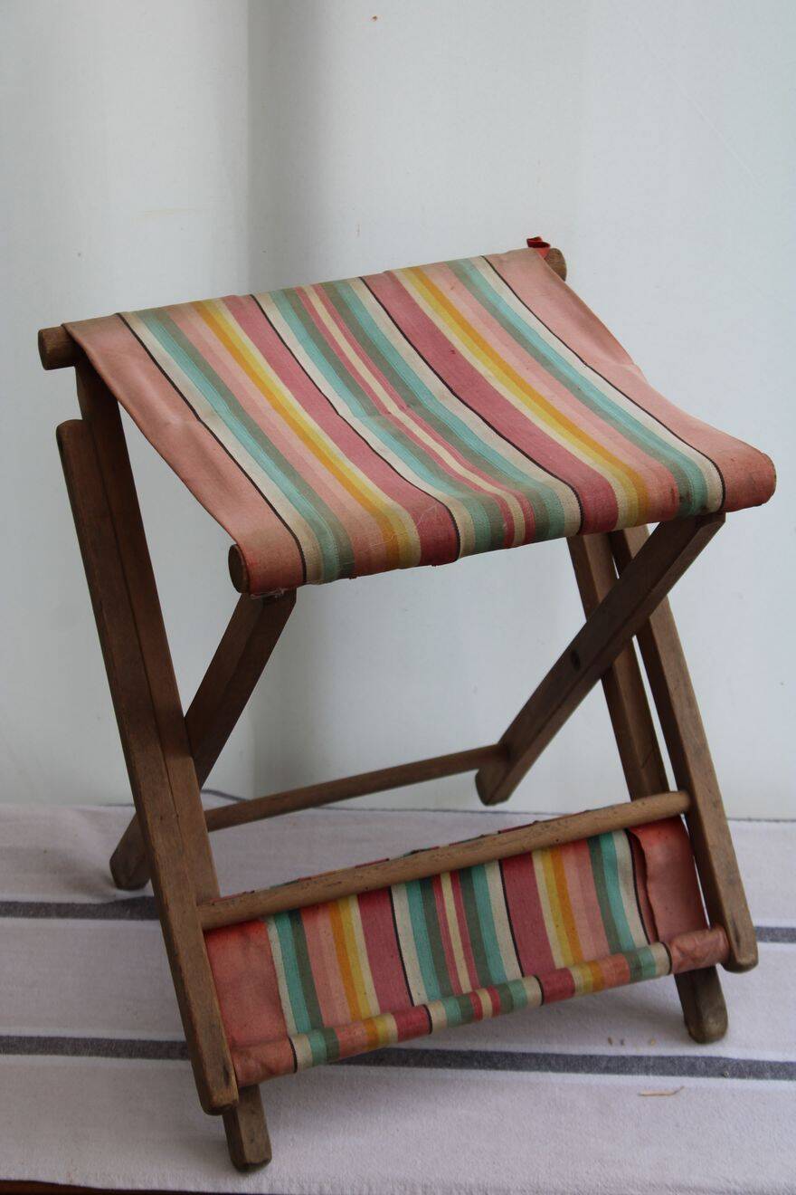 Old wooden folding chair