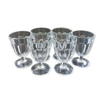 Lot de 6 verres à vin Habitat années 80