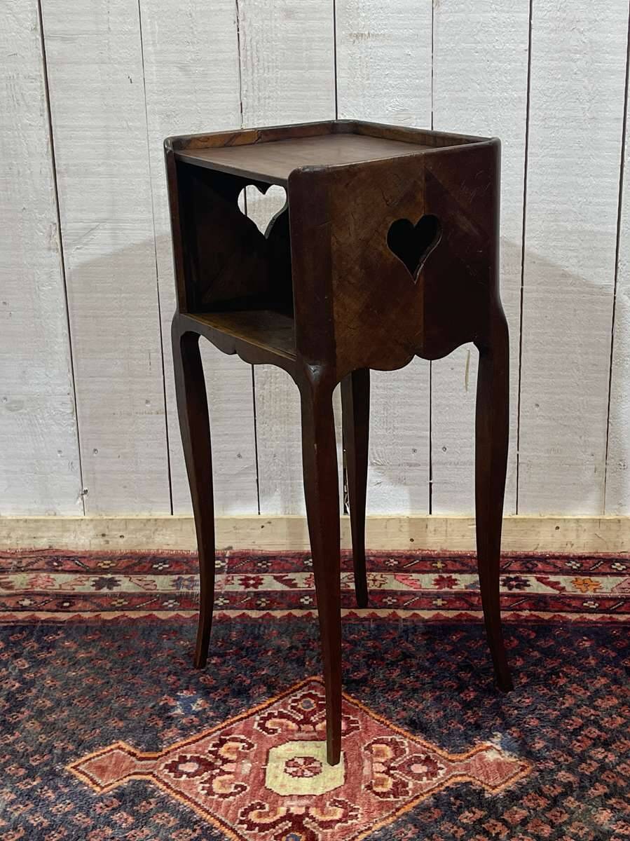 19th-century bedside table in cherry wood