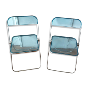 paire de chaises bleues