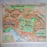 Old school map Vidal Lablache No. 32 Danubian States.