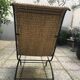 Fauteuil fer forgé et osier tressé