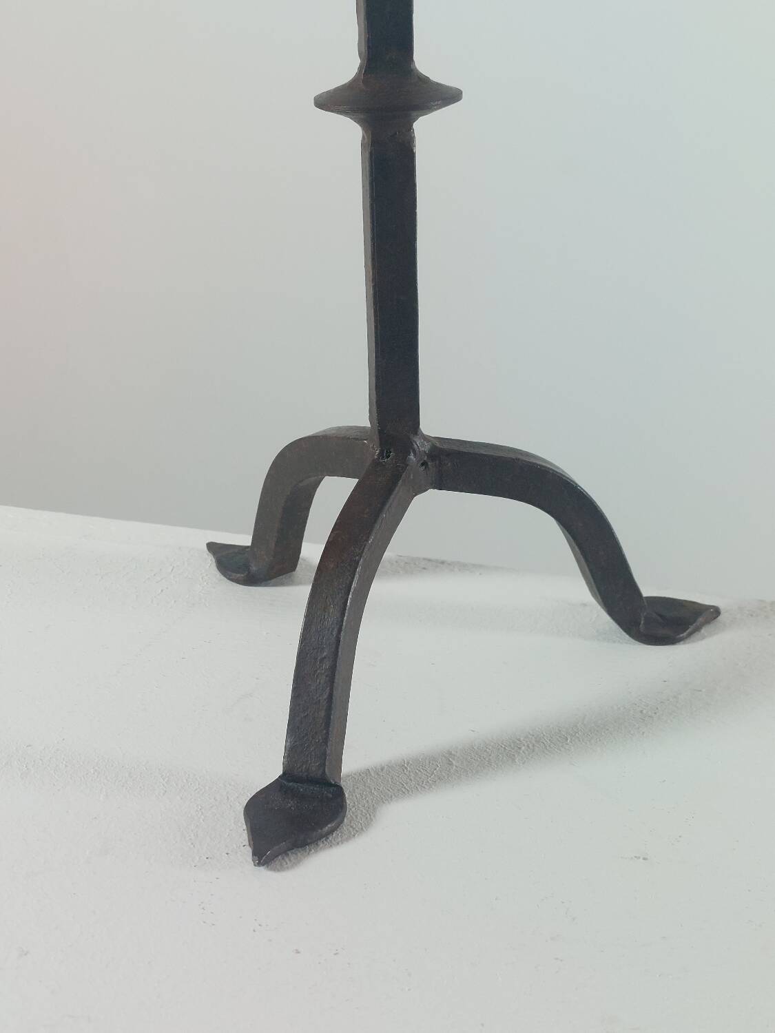 Vintage brutalist table candlestick handmade