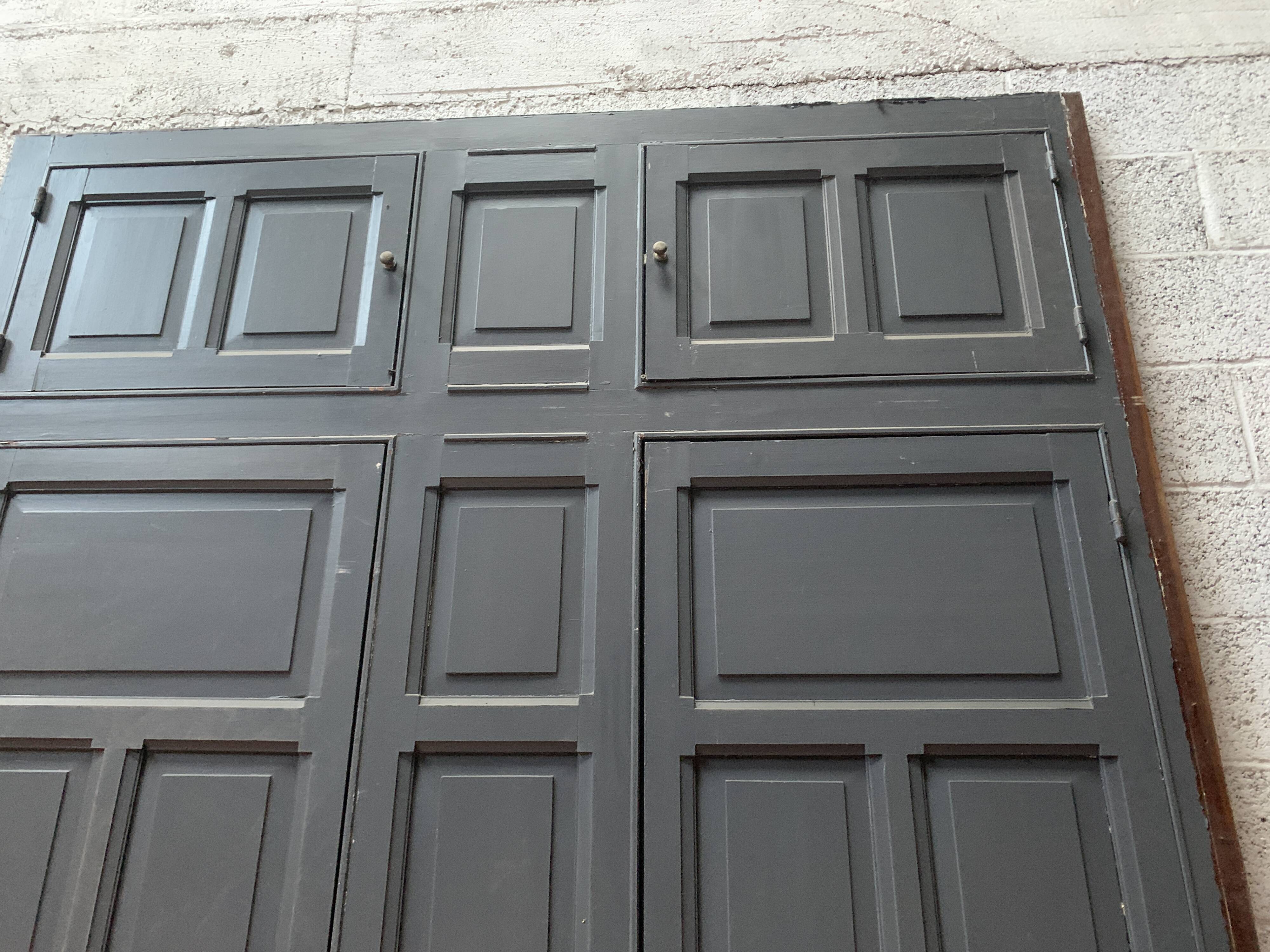 Cupboard front in patinated beech Doors 20th century