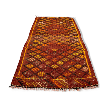Vintage turkish mini kilim 100x51 cm shabby wool small kelim rug black,red